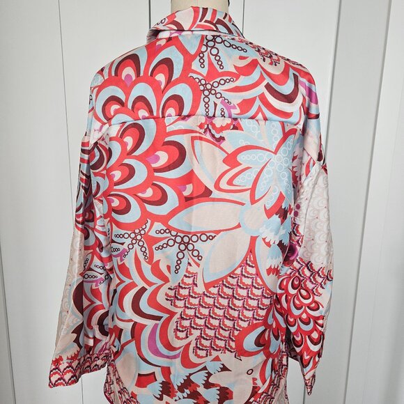 Zara Matching Printed Blouse + Shorts - Picture 5 of 7